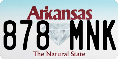 AR license plate 878MNK