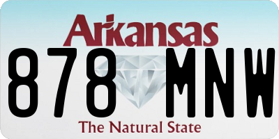 AR license plate 878MNW