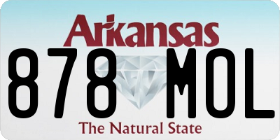 AR license plate 878MOL
