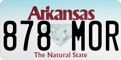 AR license plate 878MOR