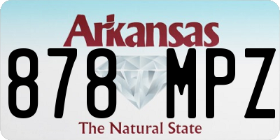 AR license plate 878MPZ