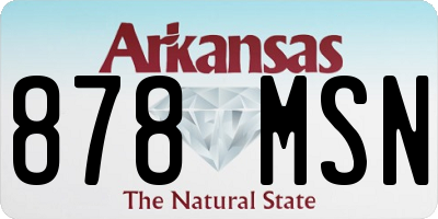 AR license plate 878MSN