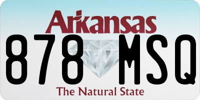AR license plate 878MSQ