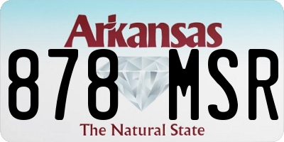 AR license plate 878MSR