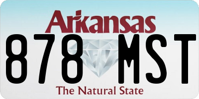 AR license plate 878MST