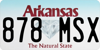 AR license plate 878MSX