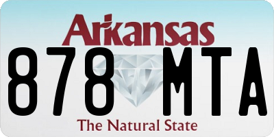 AR license plate 878MTA