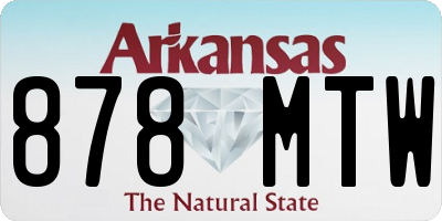 AR license plate 878MTW