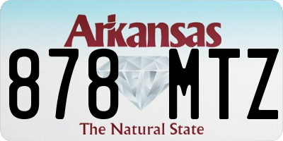 AR license plate 878MTZ