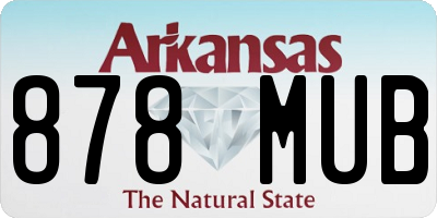 AR license plate 878MUB