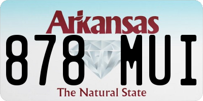 AR license plate 878MUI