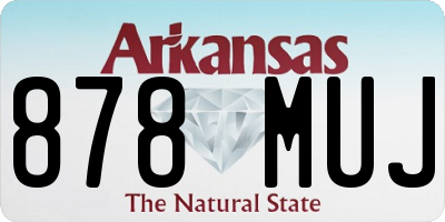 AR license plate 878MUJ