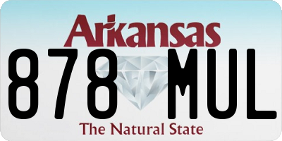 AR license plate 878MUL