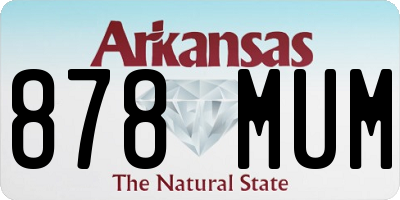 AR license plate 878MUM