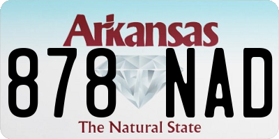 AR license plate 878NAD