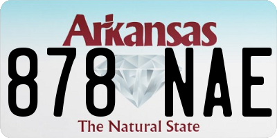 AR license plate 878NAE