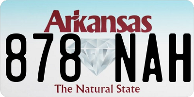 AR license plate 878NAH