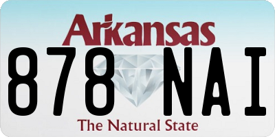 AR license plate 878NAI