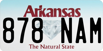 AR license plate 878NAM
