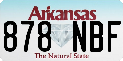 AR license plate 878NBF