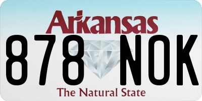AR license plate 878NOK