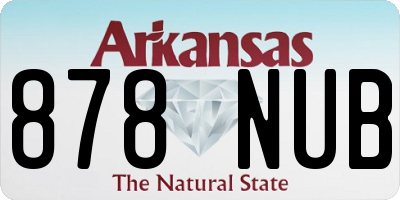 AR license plate 878NUB
