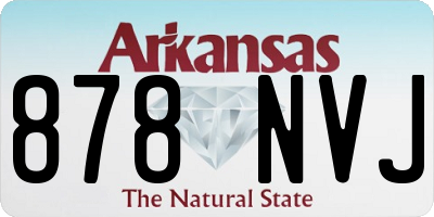 AR license plate 878NVJ