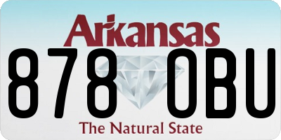 AR license plate 878OBU