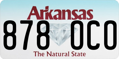 AR license plate 878OCO