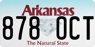 AR license plate 878OCT