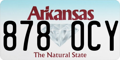 AR license plate 878OCY