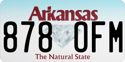 AR license plate 878OFM