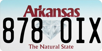 AR license plate 878OIX