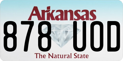 AR license plate 878UOD