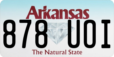 AR license plate 878UOI