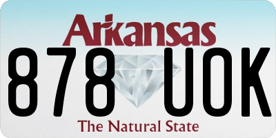 AR license plate 878UOK