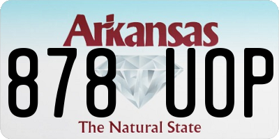 AR license plate 878UOP