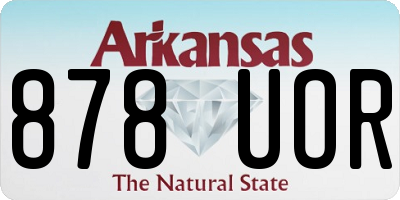 AR license plate 878UOR