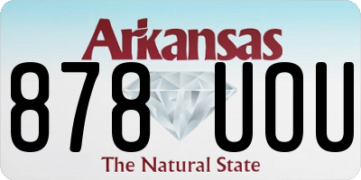 AR license plate 878UOU
