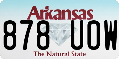 AR license plate 878UOW