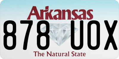 AR license plate 878UOX