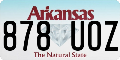 AR license plate 878UOZ