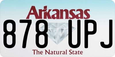 AR license plate 878UPJ