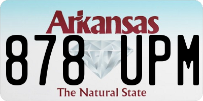 AR license plate 878UPM