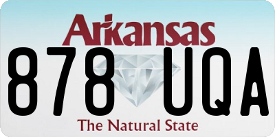 AR license plate 878UQA