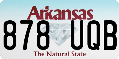 AR license plate 878UQB