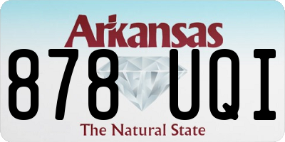 AR license plate 878UQI