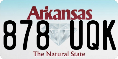 AR license plate 878UQK