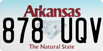AR license plate 878UQV