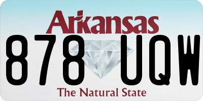 AR license plate 878UQW